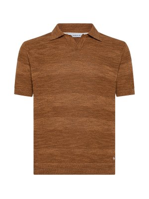 Трикотажная рубашка-поло из смесового хлопка , коричневый Manuel Ritz. Цвет: коричневый