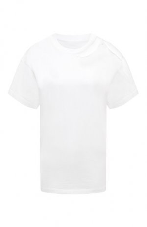 Хлопковая футболка MM6. Цвет: белый