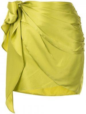 Мини-юбка с завязками Michelle Mason. Цвет: зеленый