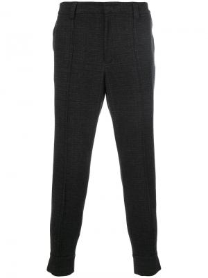 Зауженные брюки Paolo Pecora. Цвет: серый