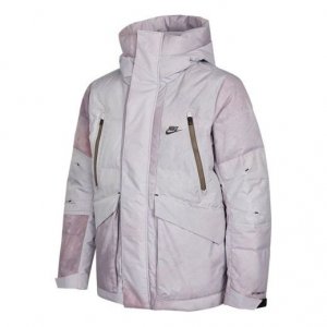 Пуховик Sportswear Storm-FIT City Series Hooded Down Jacket 'Grey Lilac', серый Nike
