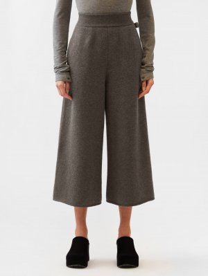 Укороченные кашемировые брюки-кюлоты, серый Loewe