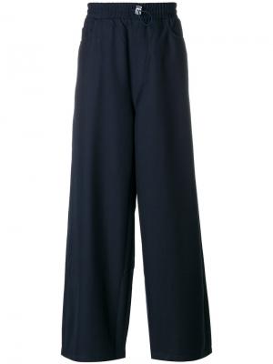 Расклешенные классические брюки Sunnei. Цвет: синий