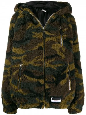 Куртка-бомбер с камуфляжным принтом Miu