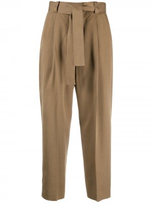 Укороченные брюки с поясом Pt01. Цвет: зеленый