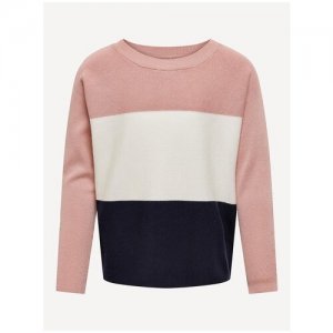 ONLY, пуловер для девочки, Цвет: темно-синий, размер: 122/128 Only. Цвет: белый/розовый/синий