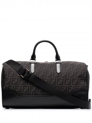 Дорожная сумка с логотипом FF Fendi. Цвет: черный