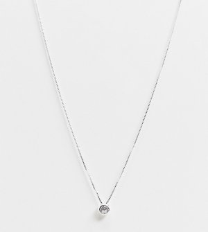 Ожерелье из стерлингового серебра с подвеской прозрачного камня -Серебристый Kingsley Ryan