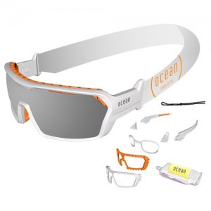 Солнцезащитные очки  Chameleon Matt White / Revo Grey Polarized lenses, белый OCEAN. Цвет: белый