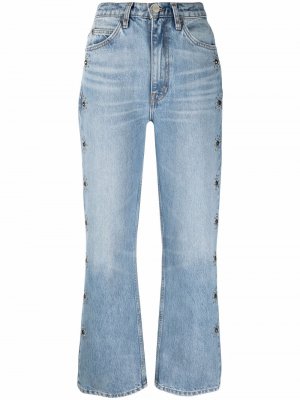Расклешенные джинсы средней посадки RE/DONE. Цвет: синий