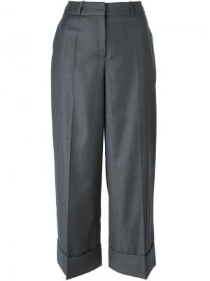 Укороченные брюки с подвернутым подолом Lala Berlin. Цвет: серый