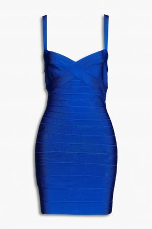 Бандажное мини-платье HERVÉ LÉGER, синий Léger