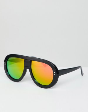 Солнцезащитные очки с черными стеклами -Черный 7X