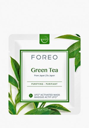 Набор масок для лица Foreo Green Tea, Очищающая, UFO, 6 шт. Цвет: прозрачный