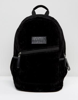Черный рюкзак из искусственного меха Systvm. Цвет: черный