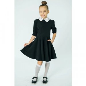 Школьное платье Colabear, размер 154, черный COLABEAR. Цвет: черный