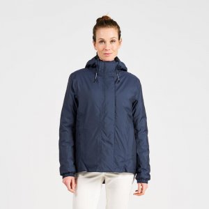 Парусная куртка-дождевик женская теплая непромокаемая - Sailing 100 синий TRIBORD, цвет blau Tribord