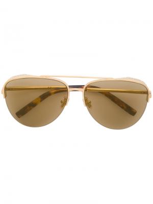 Солнцезащитные очки-авиаторы Boucheron Eyewear. Цвет: металлик