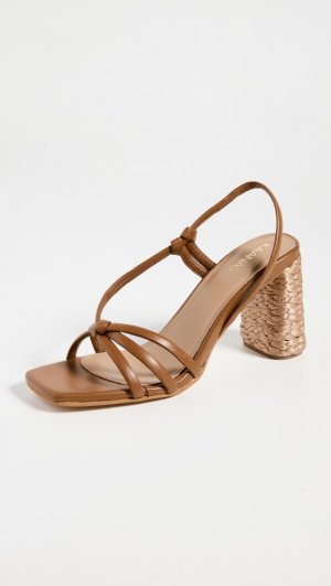 Сандалии KAANAS San Jose Strappy Raffia Heels