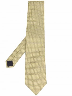 Жаккардовый галстук 2000-х годов с узором Hermès. Цвет: зеленый