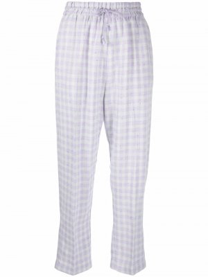 Check-print trousers Forte. Цвет: фиолетовый