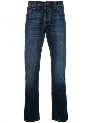 Зауженные джинсы Dude Dan Nudie Jeans Co. Цвет: синий