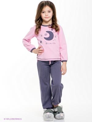 Пижама для девочки Lucky Child. Цвет: лиловый, розовый