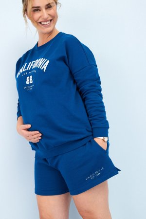 Университетские шорты из джерси для беременных , синий Next