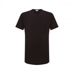 Хлопковая футболка James Perse. Цвет: коричневый