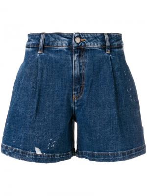 Расклешенные джинсы с эффектом потертости Love Moschino. Цвет: синий