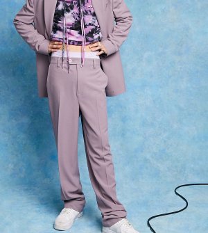 Сиреневые брюки классического кроя от комплекта COLLUSION-Фиолетовый цвет Collusion