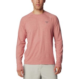 Рубашка с длинными рукавами pfg uncharted, розовый Columbia