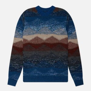 Мужской свитер Abstract Crew Neck SOPHNET.. Цвет: синий