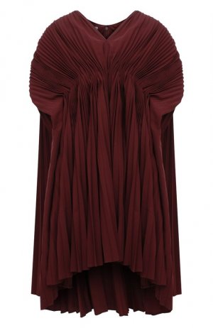 Плиссированное платье Valentino. Цвет: бордовый