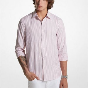 Рубашка Striped Stretch Cotton Oxford, темно-розовый/белый Michael Kors