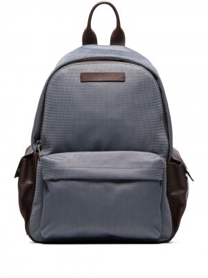 Рюкзак с нашивкой-логотипом Brunello Cucinelli. Цвет: синий