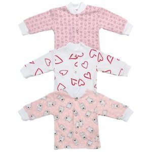 Кофточка для новорожденных / малыша /комплект одежды комплект распашонок лонгслив кардиган/ 68-74 Ригма. Цвет: фуксия/белый/красный/розовый