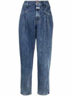 High-waisted tapered-jeans Closed. Цвет: синий