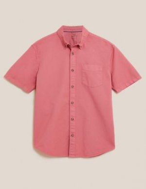 Pure Cotton Oxford Shirt, Marks&Spencer Marks & Spencer. Цвет: яркий коралл