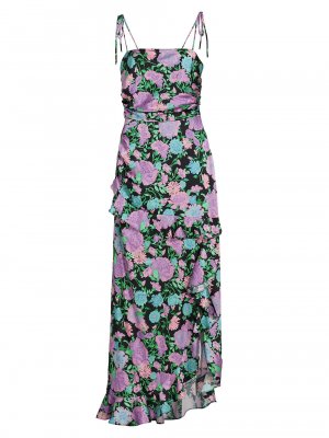 Асимметричное платье миди с цветочным принтом Wayf