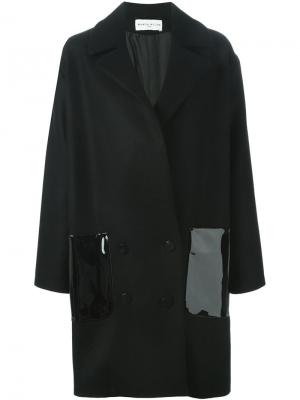 Пальто с контрастными карманами Wanda Nylon. Цвет: чёрный