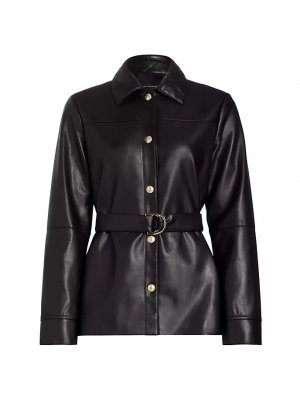 Веганская куртка-рубашка с поясом , цвет noir Elie Tahari