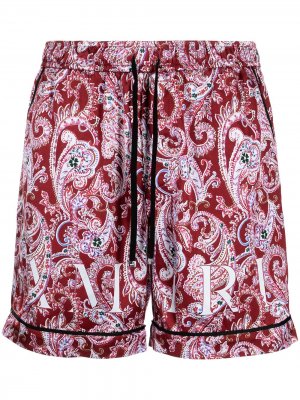 Плавки-шорты с кулиской и принтом пейсли AMIRI. Цвет: 610 red