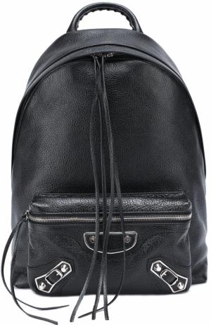 Кожаный рюкзак Metallic Edge Balenciaga. Цвет: черный