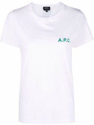 Футболка с логотипом A.P.C.. Цвет: белый