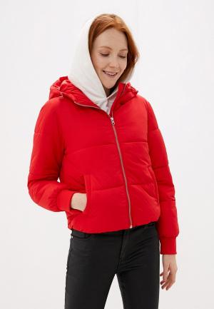Куртка утепленная Jacqueline de Yong. Цвет: красный