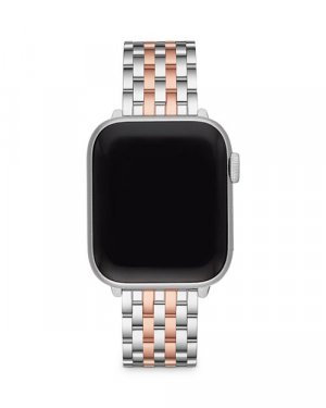 Двухцветный ремешок-браслет 18K для Apple Watch, 38/40/41 мм и 42/44/45/49 , цвет Silver MICHELE