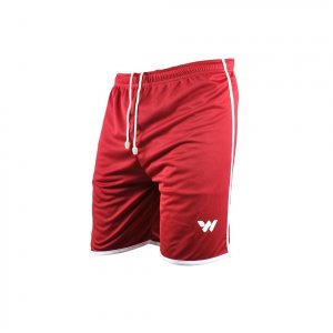 20202 Бордовые красно-белые мужские спортивные шорты из полиэстера Walkway