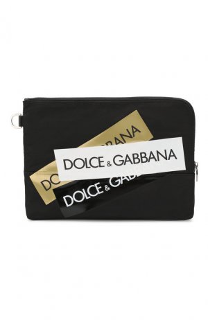 Комбинированная папка для бумаг Dolce & Gabbana. Цвет: черный