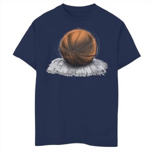 Баскетбольный эскиз для мальчиков 8-20 лет на деревянной доске-футболке Unbranded